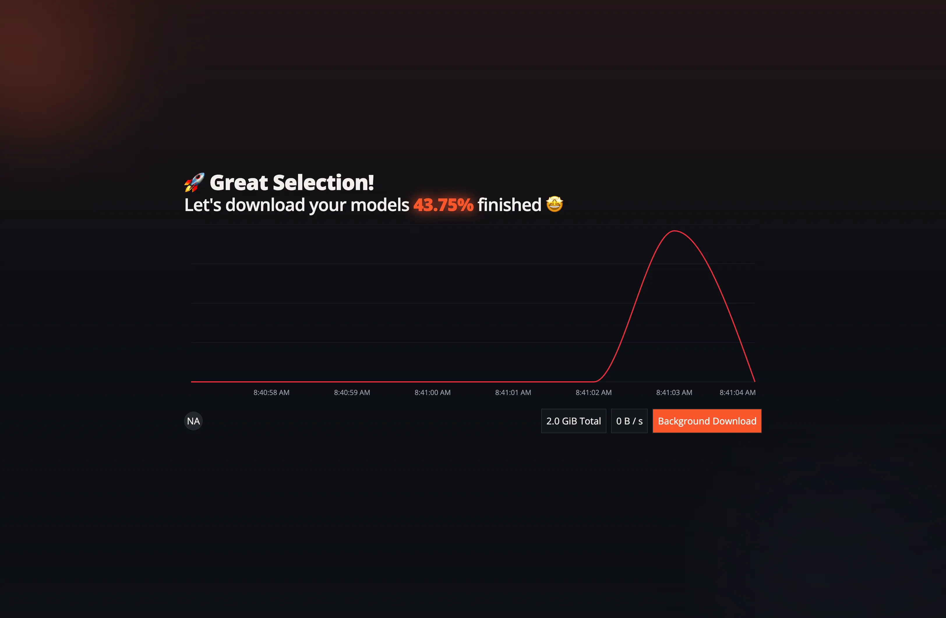 A screenshot of Flow-Like Desktop showing the download progress for language models when opening the app for the first time
